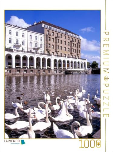 CALVENDO Puzzle Hamburgs Alsterschwäne | 1000 Teile Lege-Größe 48 x 64 cm Foto-Puzzle für glückliche Stunden