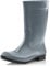 Ladeheid Stivali Pioggia Donna 100% Impermeabili Gomma Robusto e Confortevole Stivali Alti da Donna Scarpe Femminile LA-967 (Grigio/Nero 36 EU)