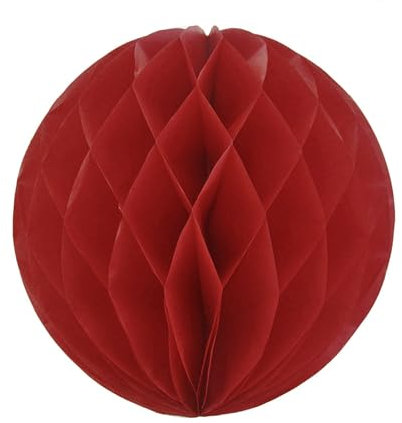 10 Wabenbälle 20cm Set // Waben Ball Hänge Deko Ballons Laternen Wabenball Dekoration Bälle Pompons Papier Party Hochzeit (weinrot / bordeaux 270)