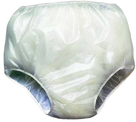 Waterproof Pants - Soft Vinyl Waterproof Incontinence Pants. Pack of 3 (Large)