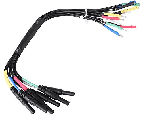 Akozon HT306 - Cavi universali a 6 canali, 2,8 mm, per oscilloscopio diagnostico automatico, Nero