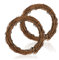 com-four® 2X DIY Deko Holz-Kranz zum basteln - Kranz aus Rattan zum Dekorieren z.B von Fenstern, Tische und Türen (2 Stück - Kranz Ø20cm Hellbraun)