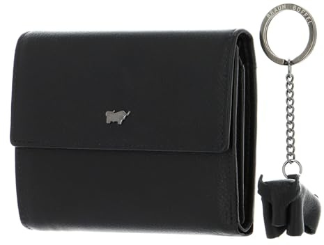 BRAUN BÜFFEL Safari Flap Wallet M & Keyfob Black