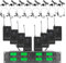 UHF Wireless Microphone System 8 Channel 8 Lavalier Bodypacks 8 Lapel Mic 8 Headsets for Karaoke System Church Speaking Conference Wedding Party 3 Year Warranty
