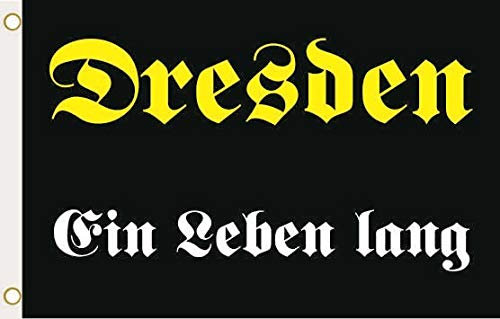 U24 Flagge Fahne Dresden Ein Leben lang 90 x 150 cm