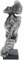 Silence is Golden Statue Denker-Skulpture - abstrakte Handarbeit, Keep Silent Men Figur kreative Bürodekoration Gesichtskulptur (Silber)