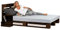 sunnypillow 200x200 cm Palettenbett mit Kopfteil Palisander Bett aus Paletten Palettenmöbel Fichte europalette Fichte Palisander Loft 80 90 100 120 140 160 180 200 220 240 x 200cm
