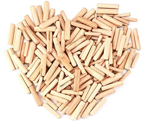 90 Pcs Wooden Dowels Assorted, M6 M8 M10 Wood Plugs Dowel Rods, Woodwork Pins Tapered and Ribbed for Grooved Fluted, Craft, DIY, Carpentry (3 models-300)