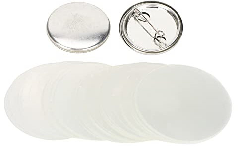 100 Stück Blank Pin Button Blank Lünette Pin, DIY Brosche Blank Badge Button Badge Emblem Medaille Teile Zubehör für DIY Crafts (32MM)