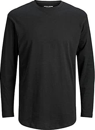 JACK&JONES Men's JJENOA TEE O-Neck LS NOOS T-Shirt, Black/Fit:Relaxed, XS