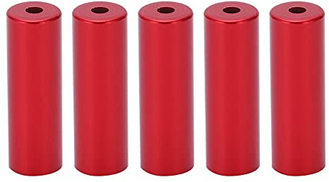 RiToEasysports 5 Stück Fahrrad Schaltzugkappen,Aluminiumlegierung Schaltzug Endkappen 4mm Kabel Schaltzug Kappen Zubehör(rot)