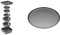 MasterClass Smart Space 7 Piece Non Stick Stackable Bakeware Set & KCMCCB14 Crusty Bake Perforated Pizza Tray with PFOA Free Non Stick, Robust 1 mm Carbon Steel, 32 cm, Grey