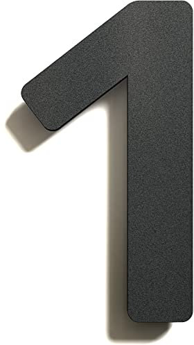 N.01.A Numéro de maison moderne en acier inoxydable Gris anthracite