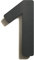 Anthrazit Edelstahl Hausnummer 1 - massiv, wetterfest & rostfrei - 14 cm groß - mit Befestigungsmaterial - Design Hausnummern-Schild N-01-1-A