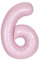 Giant Foil Number 6 Balloon - 86 cm - Matte Baby Pink