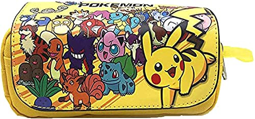 WHSELLER 3D Kids Cartoon Trousse à crayons Grande capacité Porte-stylo Trousses à crayons Animation Étui à double fermeture éclair pour garçons et filles Excellent cadeau pour les adolescents