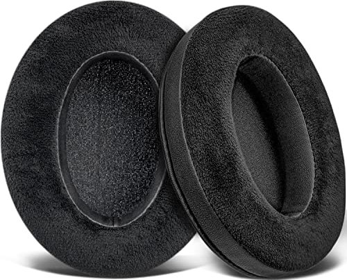 SOULWIT Velours Mousse Coussin Coussinets pour Audio-Technica ATH M50X/M40X, HyperX Cloud/Alpha, SteelSeries Arctis, MDR-1ABT/1RBT/1RNC/7506, Turtle Beach Stealth 420X/600