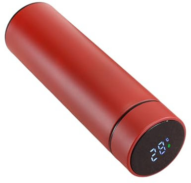 ZMHQLPDZ Bottiglia Acqua, Borraccia Termica con LED Temperatura Coperchio, Termos Caffè in Acciaio Inossidabile, Tazza Intelligente Temperatura per Mantenere Caldo/Freddo per Scuola, Ufficio