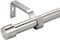 Eson Casa Curtain Poles for Eyelet Curtains, 72-288 cm, 25mm Diameter Splicing Curtain Pole Set, Stainless Steel Heavy Duty Drapery Rods with Adjustable Brackets for Bedroom, Living room, Office