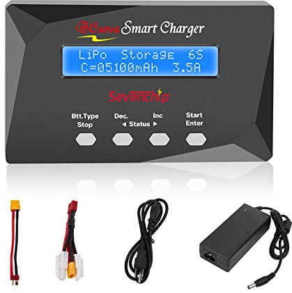 Sevenchip B6 Balance Charger RC Lipo Battery Charger Discharger with Power Supply for 1S-6S LiPo Lilon Life NiCd NiMh Pb RC Battery Charger