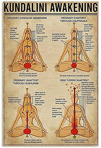 Kundalini Awakening Blechschild, Metallschild, Kunst zum Aufhängen, Eisenmalerei, Retro, Zuhause, Küche, Garten, Garage, Wanddekoration