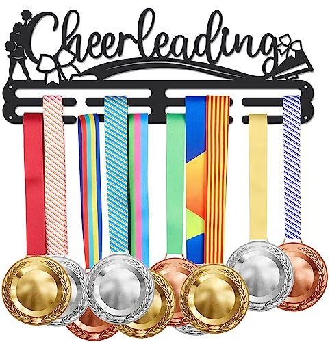 SUPERDANT Cheerleading Medaillen Aufbewahrung Sport Medaillenhalter Wandhalterung Metall Ohne Medaillen Halter Läufer Heimabzeichen Laufen Marathon Gymnastik Geschenke für Sportler Kinder