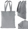 AllBags Baumwolltasche 380 x 420 mm mit langen Griffen 70 cm, Einkaufstasche, Alltagstasche, arbeitstasche damen, strapazierfähige stofftasche kindergarten, jutebeutel (10 er-Pack, Schwarz-Melange)