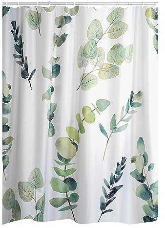 RIDDER Duschvorhang Textil Eukalyptus grün 180x200 cm