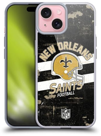 Head Case Designs Offizielle NFL Helm Verzweifelt New Orleans Saints Logo Art Gelhülle [Militärischer Schutzgrad] Kompatibel Mit Apple iPhone 15 Und Kompatibel Mit MagSafe
