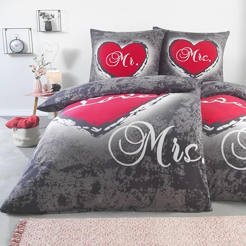 BaSaTex Winter Flausch Partner Fleece Bettwäsche Set | 4 Teilige Garnitur | 100% Mikrofaser | 2X 155x220 + 2X 80x80 cm | Design 04