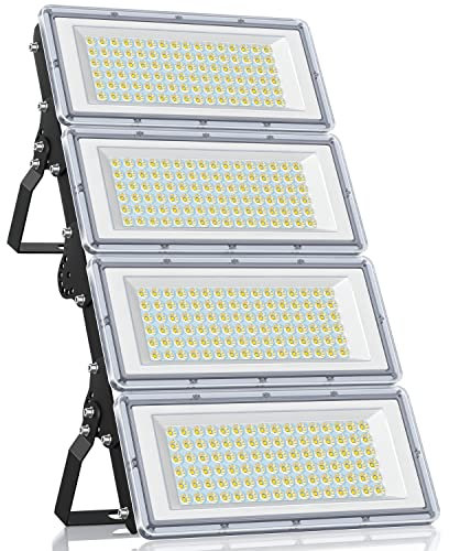 YIQIBRO LED Strahler Außen 400W, 40000LM Superhell Fluter Außen, Aussenstrahler Wasserdicht IP67, 6500K Kaltweiß Außenstrahler LED Scheinwerfer 85-265V für Garten, Garage, Fabrik, Sportplatz