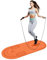LERYG Springseilmatte, 8/20/30 mm, langlebig, rutschfest, Trainingsmatten mit Springseil und Tragetasche für Zuhause, Fitnessstudio, Bodenbelag in Orange (140 x 61 x 8 mm)