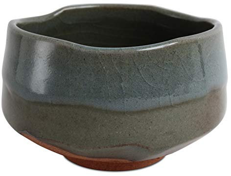 Mino Ware Japanese Pottery Tea Ceremony Matcha Bowl Made in Japan (Japan Import) KST104 (Green & Blue)