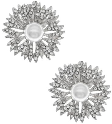 VALICLUD Hochzeitsdekoration 1 Paar Schuhschnalle Schuhschmuck für die Braut Perlendekor Schuhclips hochzeitsdeko Hochzeitsschuh Schuhclip für die Braut Strasssteine schmücken Blumen