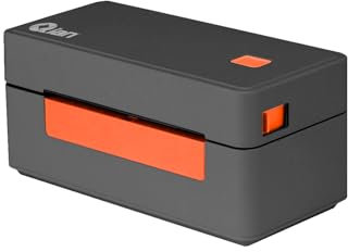 Qian USB Bluetooth 108 108mm Thermo-Etikettendrucker 4x6 203dpi | Fanfold, Rollen-Etiketten | Geschwindigkeit 152 mm/s | Print App | Treiber Windows, Linux, Mac | Bluetooth 4.2, USB A 2.0