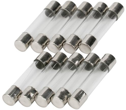10er Packung SeKi Feinsicherung 30A, 6x30mm, Träge; Glassicherung 250V