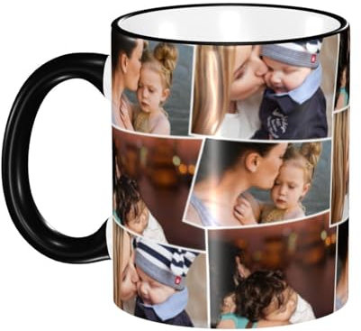 Naispanda Tasse Personnalisée avec Photo et Texte Tasse à café de 11 oz avec Photo Tasse à Café Personnalisée Cadeau pour les Amis Famille Femme Mari Amant Anniversaire