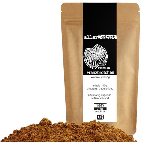 allerFeinst! - Franzbrötchen Gewürz, Zimtschnecken, Dessert, für Hamburger Spezialitäten Gebäck, 1er Pack (1 x 100g)