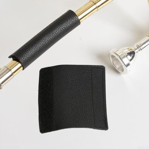 EasyByMall Posaune, Trompete, Handschutz, Kissen, Leder, Saxophon, Posaune, schützende Halsabdeckung (C), Modern, PU-Leder, Schwarz, C-Dur, Instrumentenschutz