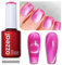 Ozzeal Cat Eye UV Gel Nagellack, 15ML Heißes Rosa Crystal Magnetischer Katzenauge Frühling Sommer Glitter Holographisch Shimmer Soak Off UV Led