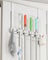 BS-VOG Over the Door Broom Holder, 4 Racks & 2 Hooks, Wood Mop & Broom Organizer, Hanging Door Mount for Closet Garage, Laundry Tool Storage, White
