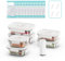 Annalocker 6 pièces alimentaires en verre hermétiques avec couvercles ，verre avec traqueur de date & pompe - Anti-Odeur, sans BPA, pour Four, Micro-Ondes, Lave-Vaisselle, congélateurt