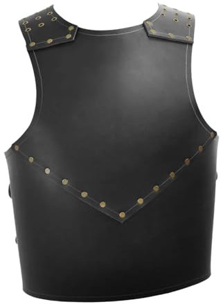 Qianly Ritter Rüstung für Cosplay Und Halloween, Verstellbarer Brustpanzer, Schwarz