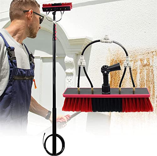 Water Fed Pole Window Cleaning/Solar Panel Cleaning Brush and Pole/Solar Panel Cleaning Kit 12FT/18FT/20FT/24FT/30FT Conservatory Roof Cleaner,9m/30FT