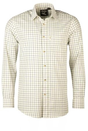 Men's Country Checked Shirt Long Sleeves Stylish Men Shirts Checkered (UK, Alpha, M, Regular, Regular, Lockington Green/Navy)