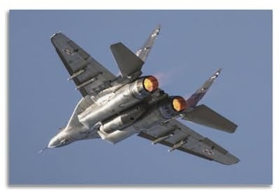 HNPBB Kampfflugzeug-Poster, MIG-29, Fulcrum-Kampfflugzeug, dekoratives Gemälde, Leinwand, Wandposter und Kunstdruck, moderne Familienschlafzimmer-Dekoration, Poster, 30 x 45 cm