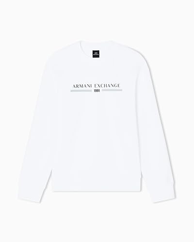 Armani Exchange Men's Long Sleeve Big Front Logo Relaxed Fit Sweatshirt (pack of 1)