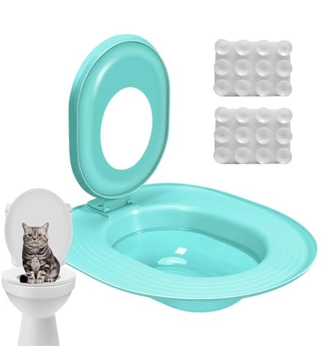 Yaztauho Cat Toilet Trainer Kit | Cat Toilet Training Seat,Cat Hygiene Trainer, Reusable Urinal Seat Potty, Train Your Cat to Use The Toilet
