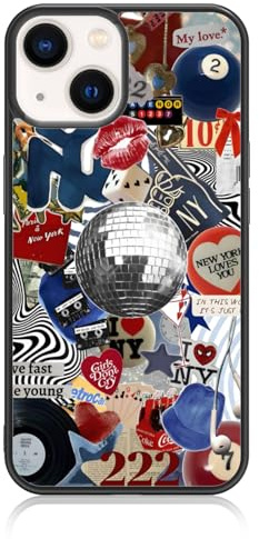 Axulimin Cute Trendy New York Coquette Collage Aesthetic Phone Case for iPhone 14 & iPhone 13 Case for Teen Girls Women Kids Girls - 6.1Inch