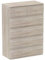 HOMCOM Commode 6 tiroirs Meuble de Rangement sans poignées Design Minimaliste - 80 x 39 x 115 cm - Bois Naturel